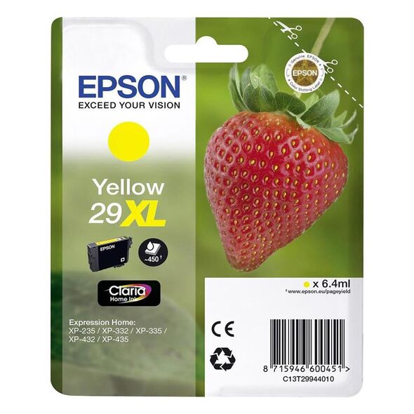 Epson Μελάνι Inkjet Series 29 Yellow XL (C13T29944012) (EPST299440) έως 12 άτοκες Δόσεις