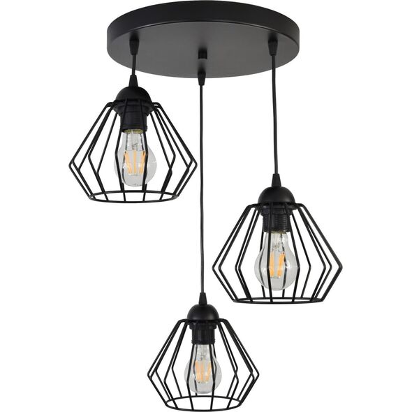 Lampa wisząca Orno WAYA lampa wisząca, moc max. 3x60W, E27, czarna