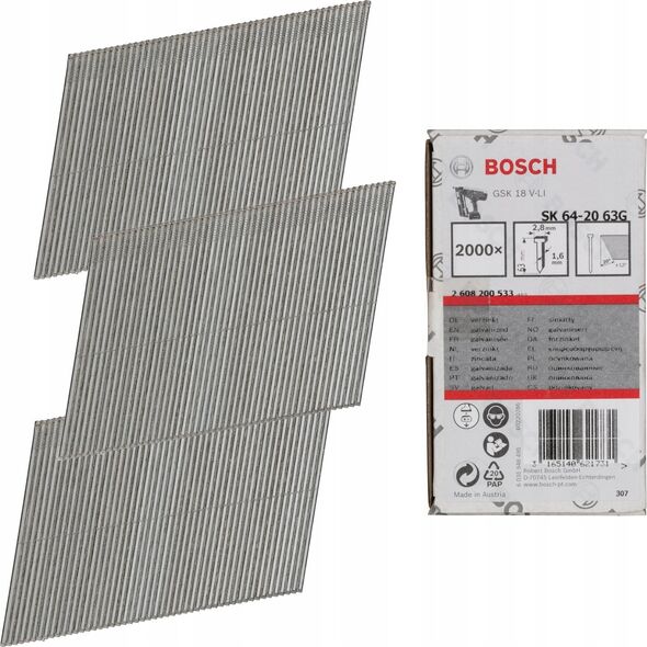 Bosch DYKKER 20GR 1,6X63MM GL 2000 STK