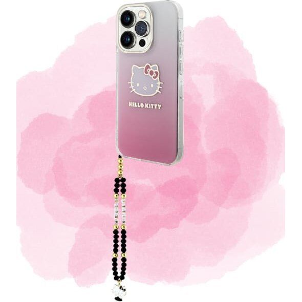Hello Kitty Pearls and Beads Kitty Charm Phone Charm Black