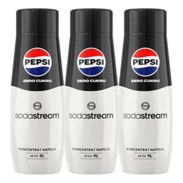 Sodastream 3 x Syrop Pepsi Zero cukru 440 ml