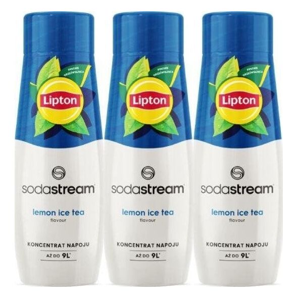 Sodastream 3 x Syrop Lipton Ice Tea cytrynowa 440 ml