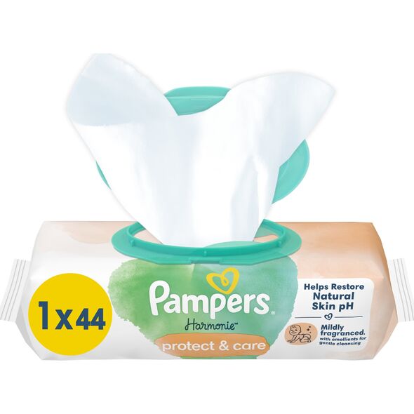 Pampers Harmonie Protect & Care Chusteczki nawilżane 44 szt.