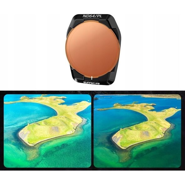 FILTR HYBRYDOWY 2w1 Polaryzacyjny PL + Szary ND64 do DJI AIR 3S 3 S + Etui / FI923-64P