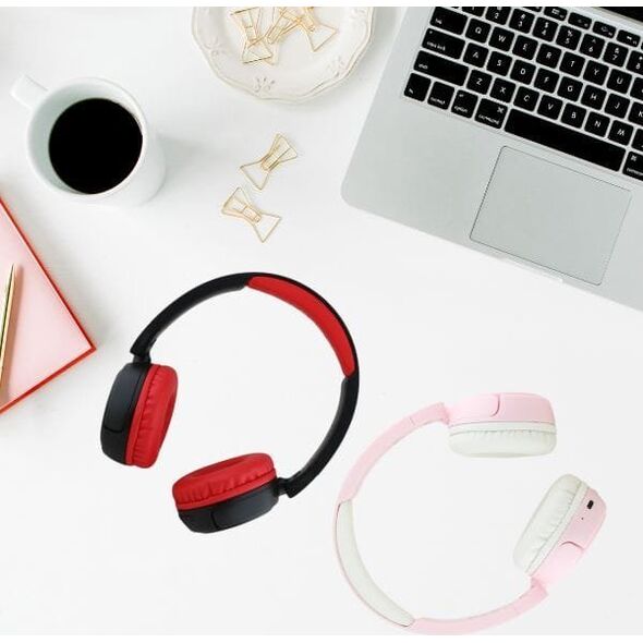 Słuchawki nauszne Hello Kitty Face Logo   Bluetooth różowy