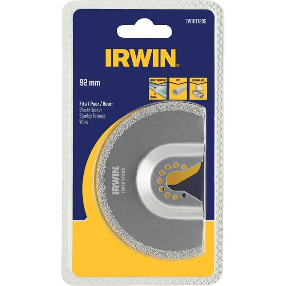 Irwin IRWIN BRZESZCZOT DO WIELOFUNKCYJNEJ SZLIFIERKI OSCYLACYJNEJ PÓŁOKRĄGŁY KARBIDOWY 92mm do wielofunkcy
