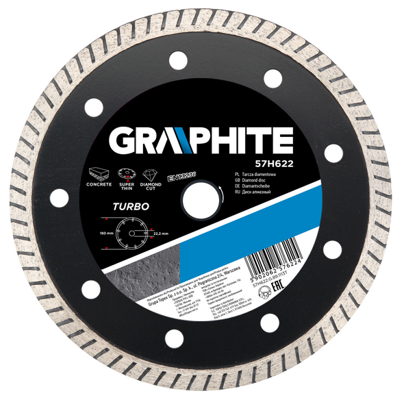 Graphite Tarcza diamentowa turbo 200x25,4mm 57H872
