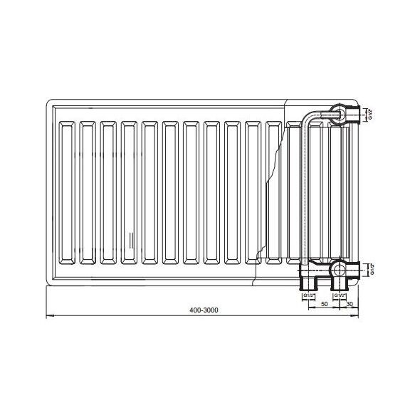 Stelrad Grzejnik Accord VK Typ 20 600 x 1000mm 832W (AV20100)