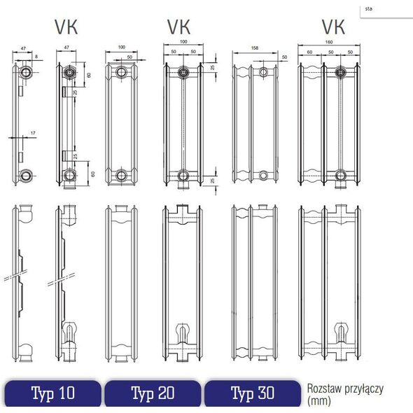 Stelrad Grzejnik Accord VK Typ 20 600 x 1000mm 832W (AV20100)