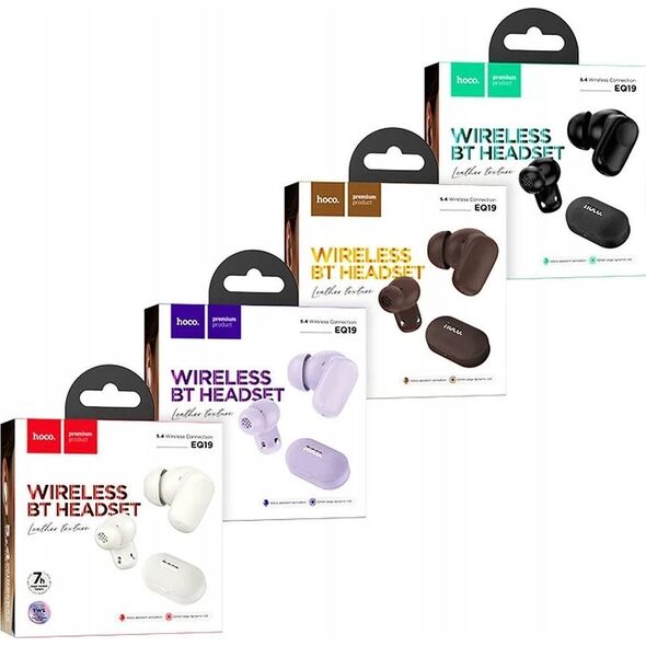 HOCO słuchawki bezprzewodowe bluetooth TWS EQ19 białe
