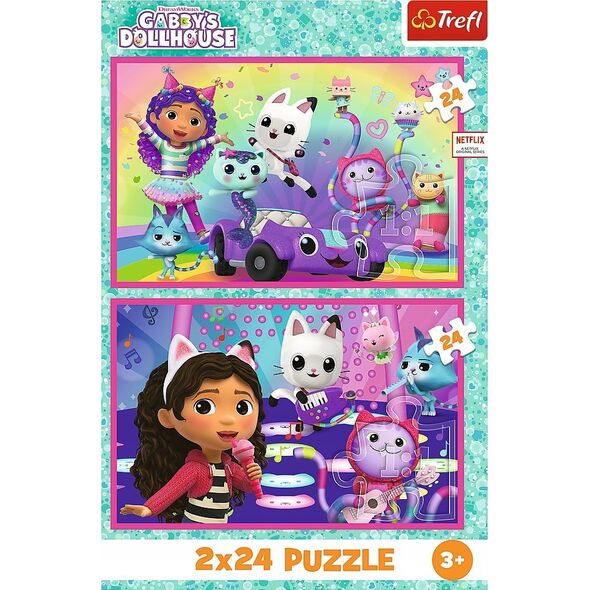 PUZZLE 2x24 Zabawy z Gabby 34433