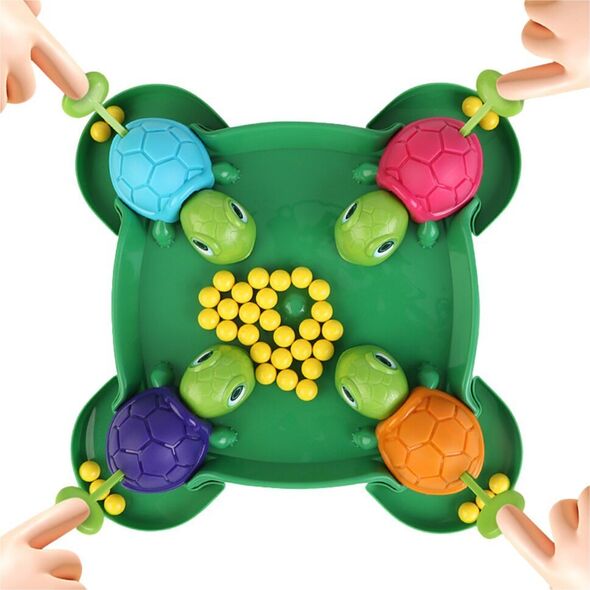 Gra Zręcznościowa Rodzinna Głodne Żółwie Plansza Kulki LEAN Toys