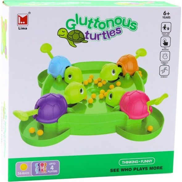 Gra Zręcznościowa Rodzinna Głodne Żółwie Plansza Kulki LEAN Toys