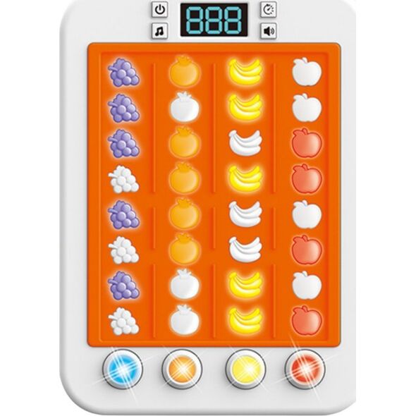 Elektroniczna Gra Rytmiczna Owoce Światła Dźwięki Różowa LEAN Toys