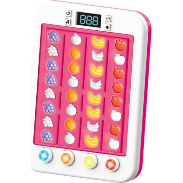 Elektroniczna Gra Rytmiczna Owoce Światła Dźwięki Różowa LEAN Toys