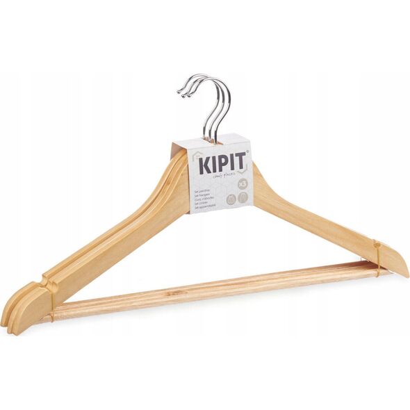 Kipit Drewniane wieszaki do garderoby WOODEN, 3 sztuki