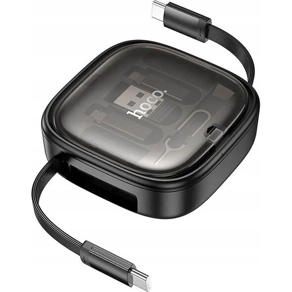 HOCO kabel All-in-one zwijany w zestawie z wymiennymi końcówkami PD 3A 60W U140 0,95 m czarny