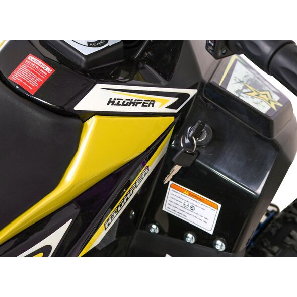 Triton Quad HIPERFECT na akumulator Żółty 35km/h + Silnik bezszczotkowy 1000W + Koła pompowane + Regulacja siedzenia