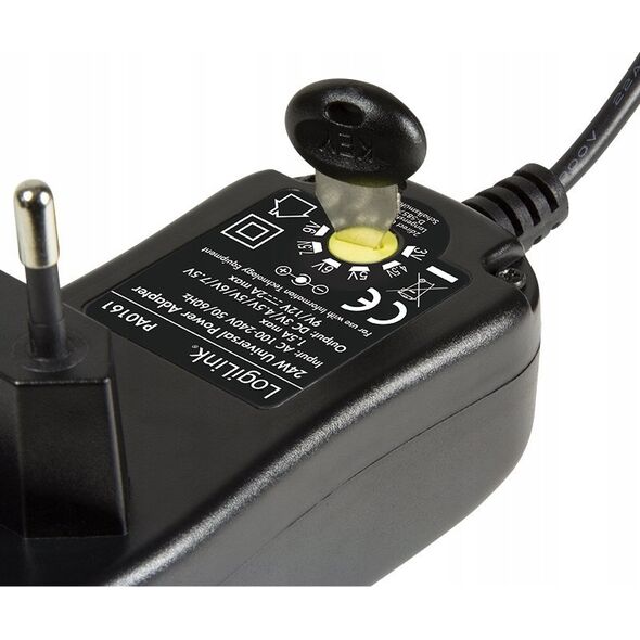 Zasilacz LogiLink LogiLink PA0161 adapter zasilający/ inwentor Wewnętrzna 24 W Czarny
