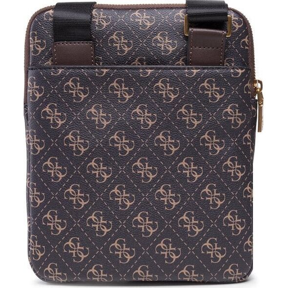Guess, Vezzola, Textile Crossbody Bag, Dark Brown, 19 x 24 x 2cm, For Men For Men