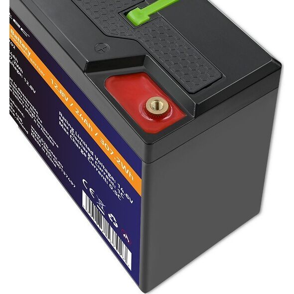Qoltec Akumulator LiFePO4 Litowo-Żelazowo-Fosforanowy | 12.8V | 24Ah | 307.2Wh | BMS