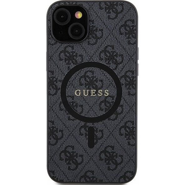 Guess Oryginalne Etui GUESS Hardcase GUHMP14SG4GFRK do iPhone 14 (Kompatybilny z Magsafe / 4G Ring classic logo / czarny)
