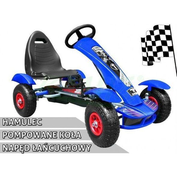 Joko Duży Gokart Pompowane Koła Niebieski