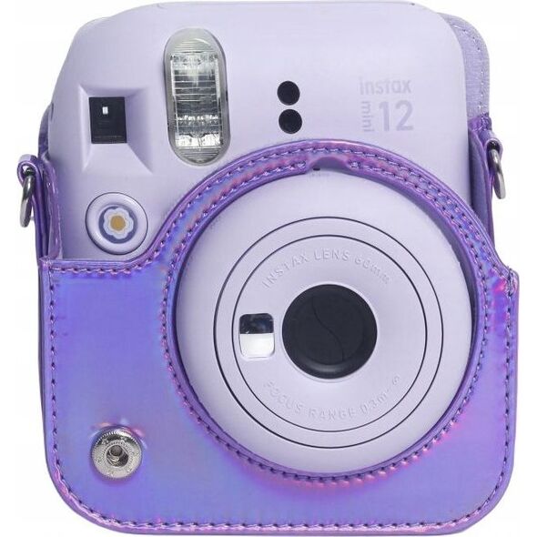Pokrowiec LoveInstant Futerał Etui Pokrowiec Do Fujifilm Instax Mini 12 / Fioletowy Błysk