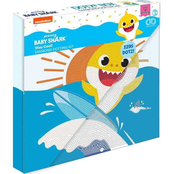 DIAMOND DOTZ DIAMOND DOTS kūrybinis rinkinys piešimas deimantais Baby Shark Stay Cool!, 3295 deimantai, DBX.087