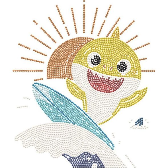 DIAMOND DOTZ DIAMOND DOTS kūrybinis rinkinys piešimas deimantais Baby Shark Stay Cool!, 3295 deimantai, DBX.087