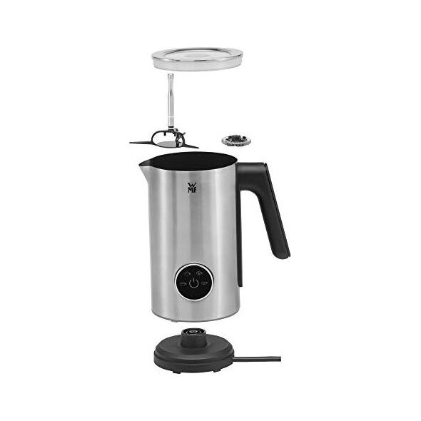 Spieniacz do mleka WMF Spieniacz mleka WMF Lumero design, elektryczny, mikser frappe, 100-250 ml, wyświetlacz dotykowy, światło LED, 500 watów, do pianki mlecznej na gorąco i na zimno, gorące mleko, podgrzewacz do mleka, matowa stal nierdzewna