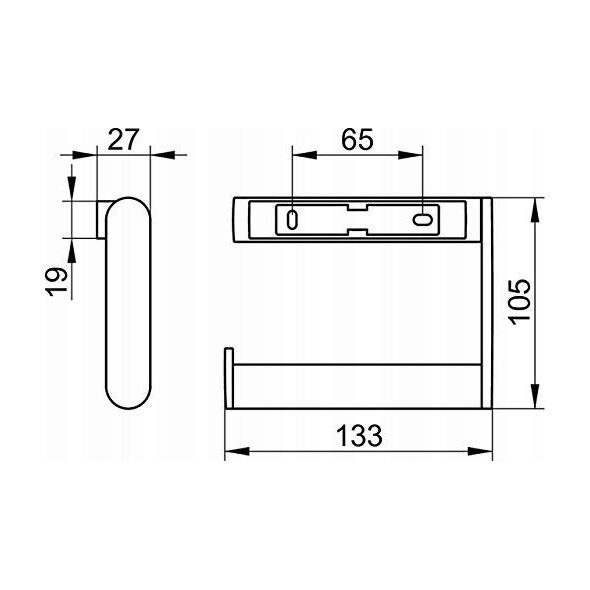 Keuco Plan toilet paper holder open form, chrome