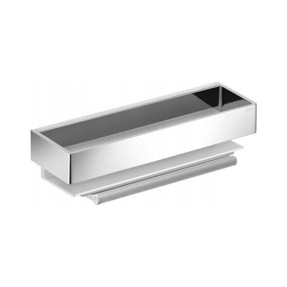 Keuco Edition 11 shower basket with glass squeegee aluminum/chrome