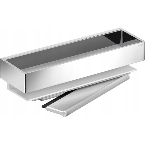 Keuco Edition 11 shower basket with glass squeegee aluminum/chrome