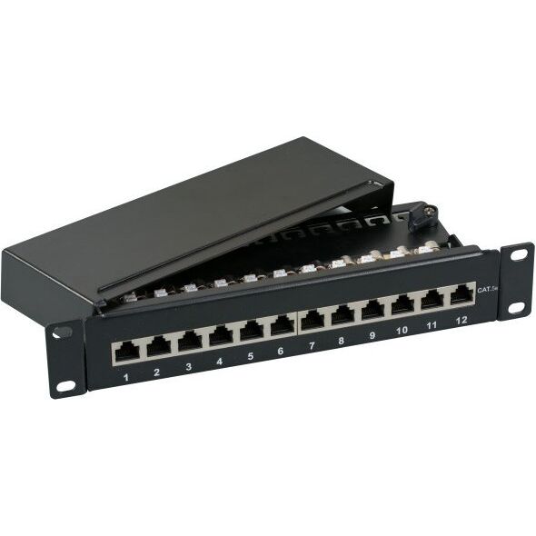 EFB EFB Mini-Patchpanel STP 12xRJ45 Cat.6A,10" 1HE,grau