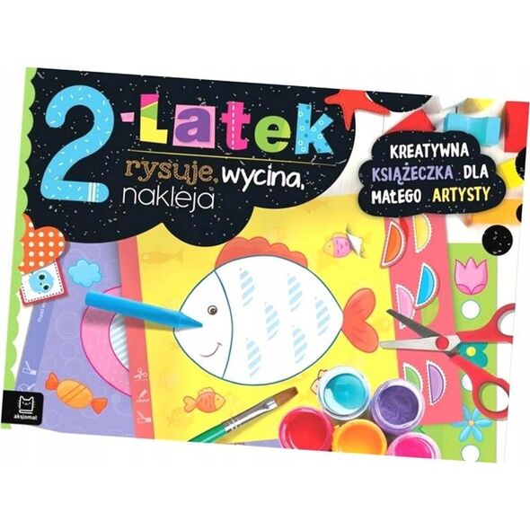 Aksjomat 2-latek rysuje, wycina, nakleja kreatywna ks.38245