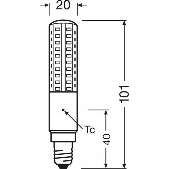LEDVANCE LED slim lamp E14 827, dim. LEDTSLIM60DC7W827E14