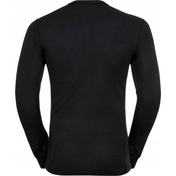 Odlo Men's ACTIVE WARM ECO Baselayer Long-Sleeved Shirt with Round Neck, Black, L