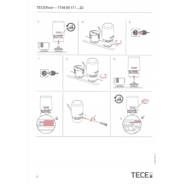 TECEfloor SLQ actuator TA 2.0, 7749, version: 230 V