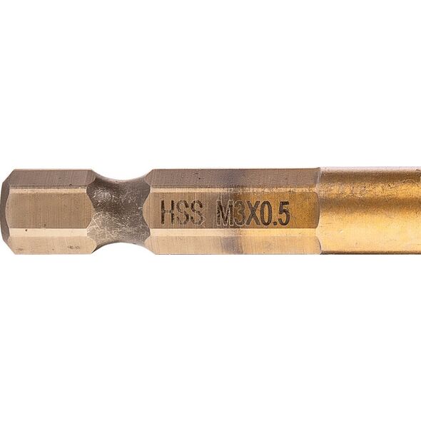 Wiertło gwintujące HSS TiN, M3x0,5 mm, Hex