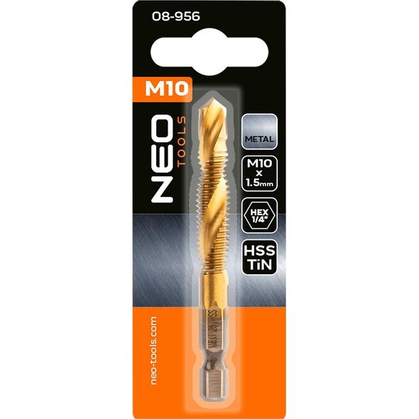 Wiertło gwintujące HSS TiN, M10x1,5 mm, Hex