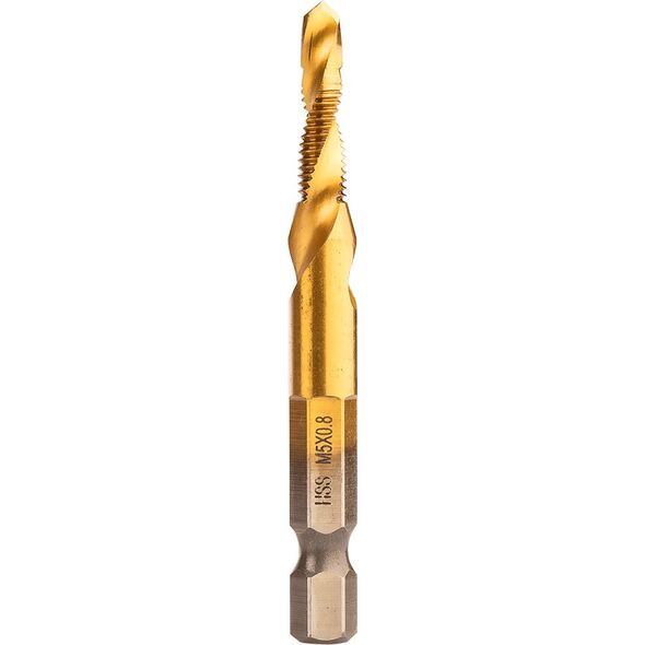 Wiertło gwintujące HSS TiN, M5x0,8 mm, Hex