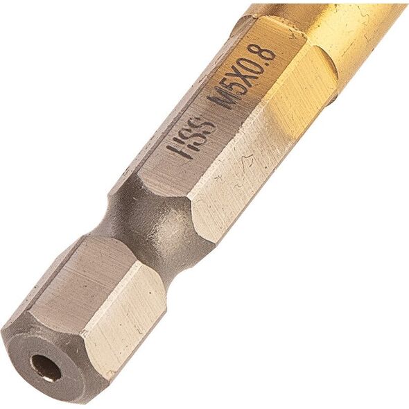 Wiertło gwintujące HSS TiN, M5x0,8 mm, Hex
