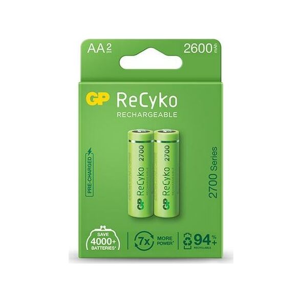 GP GP 2 X AKUMULATORKI AA / R6 GP RECYKO 2700 SERIES NI-MH 2600MAH 270AAHCE-5EB2
