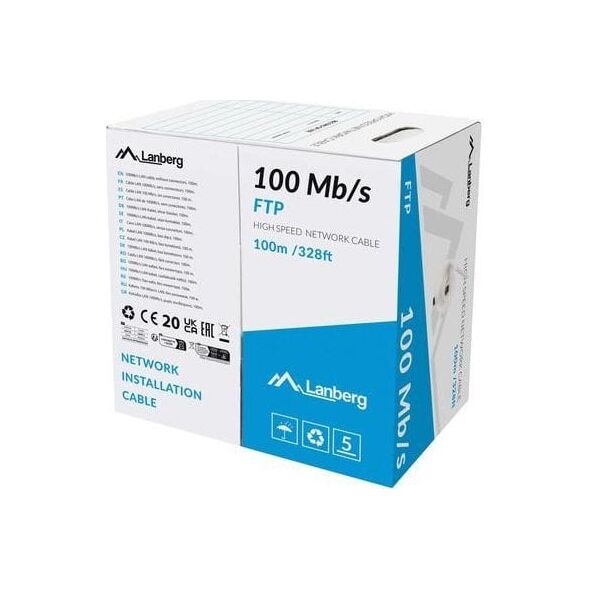 KABEL LAN FTP 100MB/S 100M LINKA CCA SZARY LANBERG