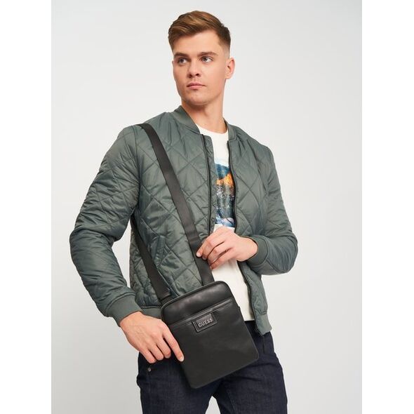 Guess, Torba, Textile Crossbody Bag, Black, 19 x 23 x 2 cm, For Men For Men