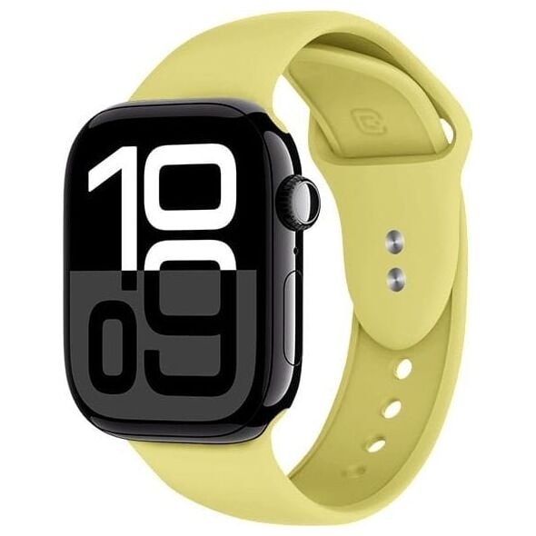 Crong Liquid - Pasek do Apple Watch 38/40/41/42mm (słomkowy)