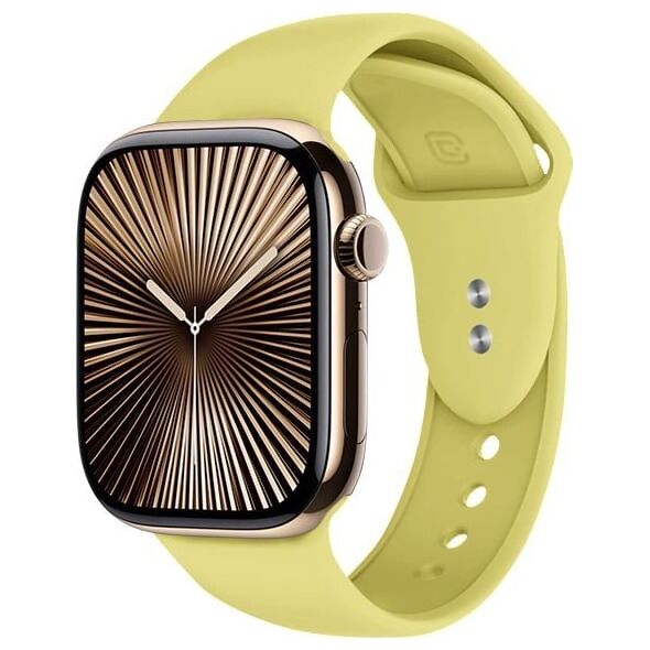 Crong Liquid - Pasek do Apple Watch 38/40/41/42mm (słomkowy)