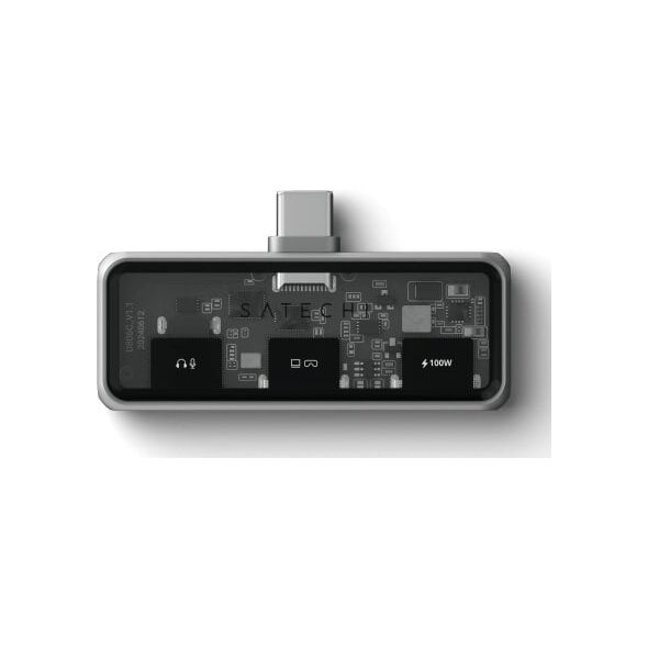 Satechi Mobile XR Hub with Audio - mobilny adapter USB-C (1x USB-C 100W PD| 2.0 data i audio, 1x USB-C DP 1.4 4K@60Hz| 3.0 10 Gb