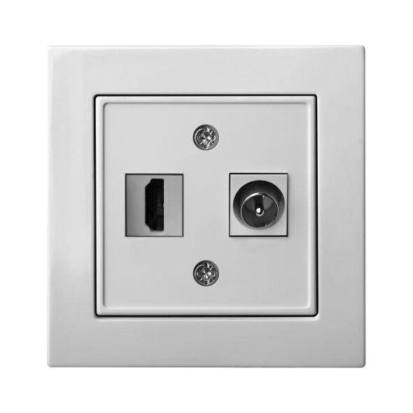 Liregus SOCKET HDMI+TV-002-01 WHITE